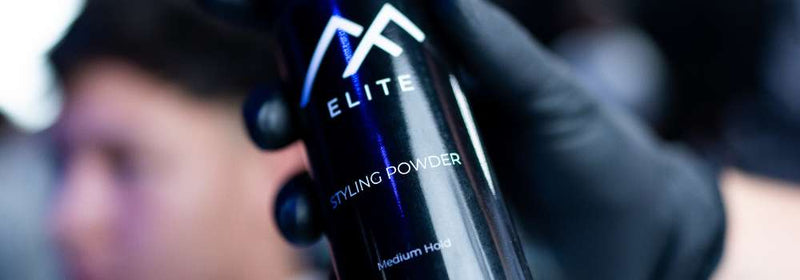 Professional Barber at Montana Fades Using Styling Powder Hair Product